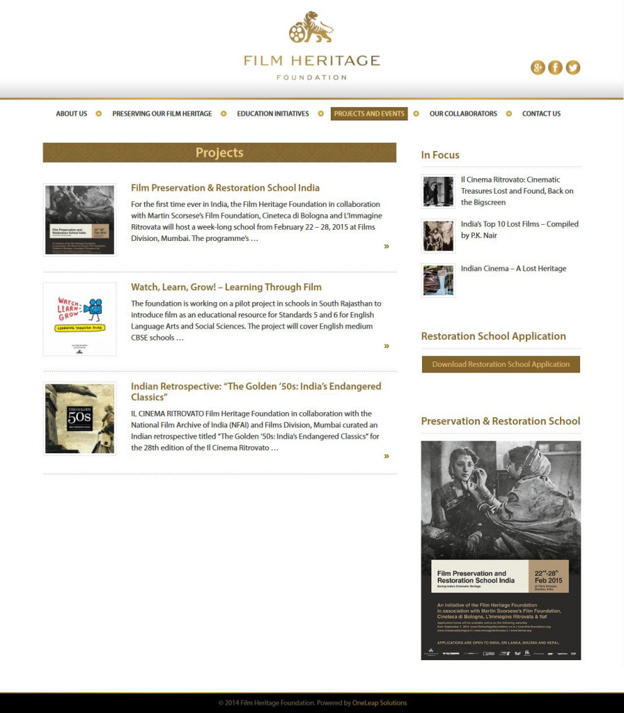 Film Heritage Projects